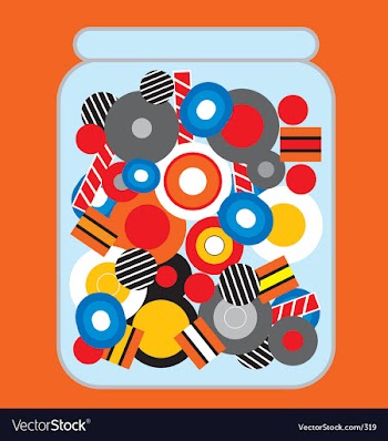 Jar of candy vector image