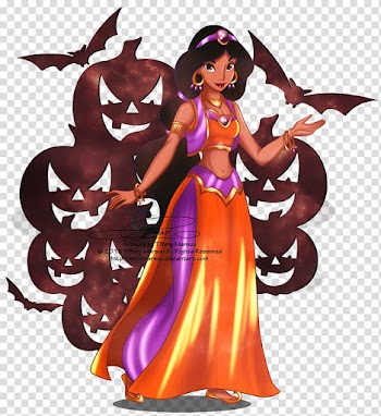 Jasmine Halloween outfit, Jasmine transparent background PNG clipart