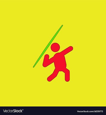 Javelin throwing athlete man vector image