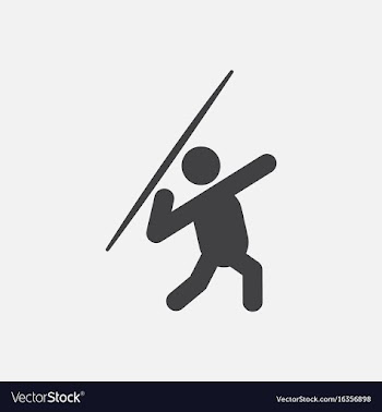 Javelin throwing athlete man vector image