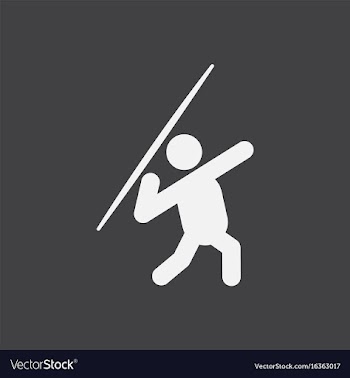 Javelin throwing athlete man vector image