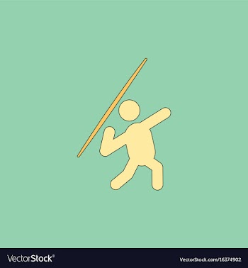 Javelin throwing athlete man vector image