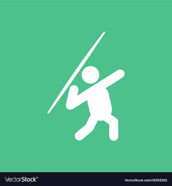 Javelin throwing athlete man vector image