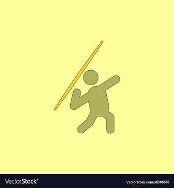 Javelin throwing athlete man vector image