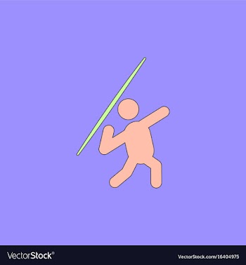Javelin throwing athlete man vector image