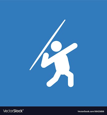 Javelin throwing athlete man vector image