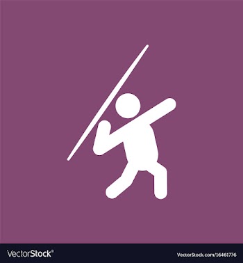 Javelin throwing athlete man vector image