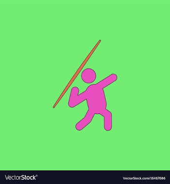 Javelin throwing athlete man vector image