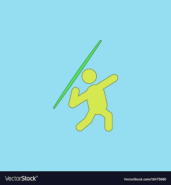 Javelin throwing athlete man vector image