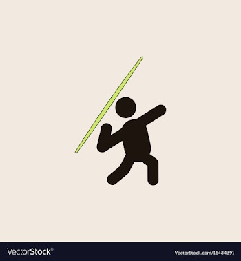 Javelin throwing athlete man vector image