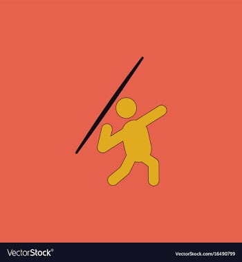 Javelin throwing athlete man vector image
