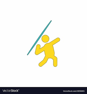 Javelin throwing athlete man vector image