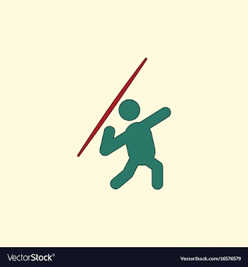 Javelin throwing athlete man vector image