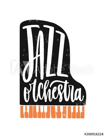 Jazz orchestra hand drawn lettering