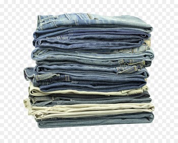 Jeans Stock photography Clothing Denim - A pile of multi-colored jeans 