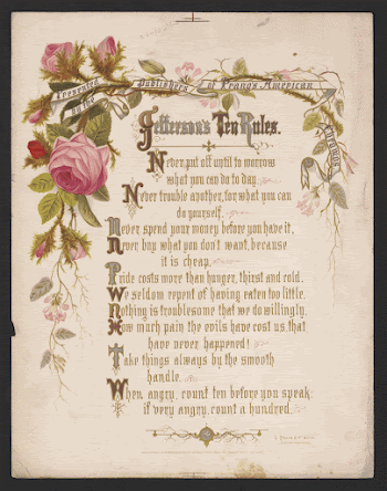Jefferson's ten rules. Presented by the publishers | Free Photo - rawpixel