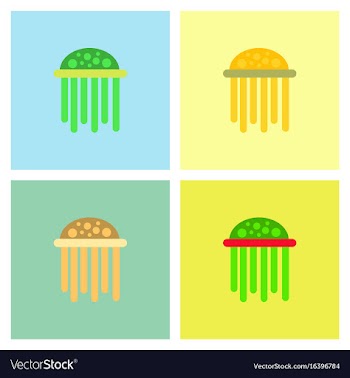 Jellyfish collection vector image