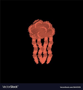 Jellyfish in hatching style vector image