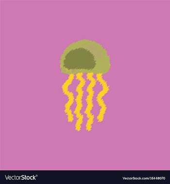 Jellyfish in hatching style vector image