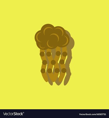 Jellyfish in sticker style vector image