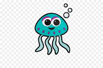 jellyfish marine invertebrates turquoise cartoon cnidaria