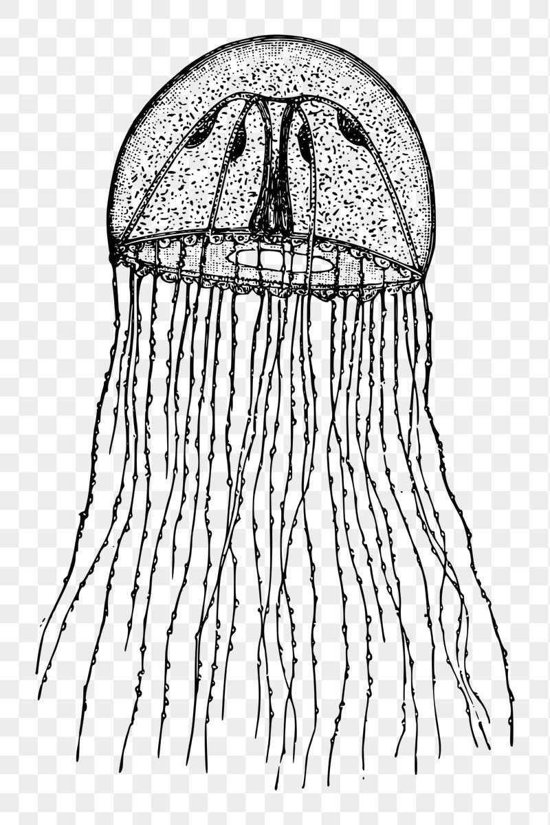 Jellyfish png sticker illustration, transparent | Free PNG - rawpixel