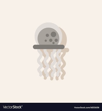 Jellyfish sticker vector image