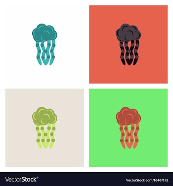 Jellyfish stock set vector image