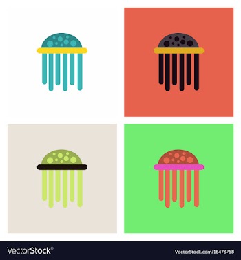 Jellyfish stock set vector image