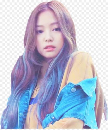 Jennie Kim, Blackpink, Kpop, Hair, Blue PNG