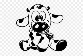 Jersey Cattle Wall Decal Sticker Highland Cattle - Baby Cow Wall Vinyl Black