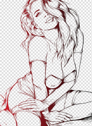 Jessica Rabbit line transparent background PNG clipart