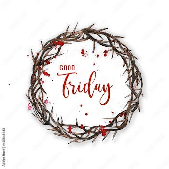 .Jesus crown of thorns good friday on white background