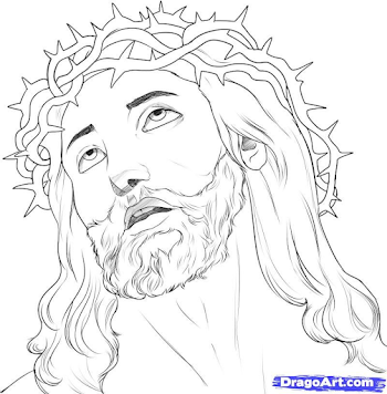Jesus Outlined Face Clipart Free & Clip Art Images #11125 ...