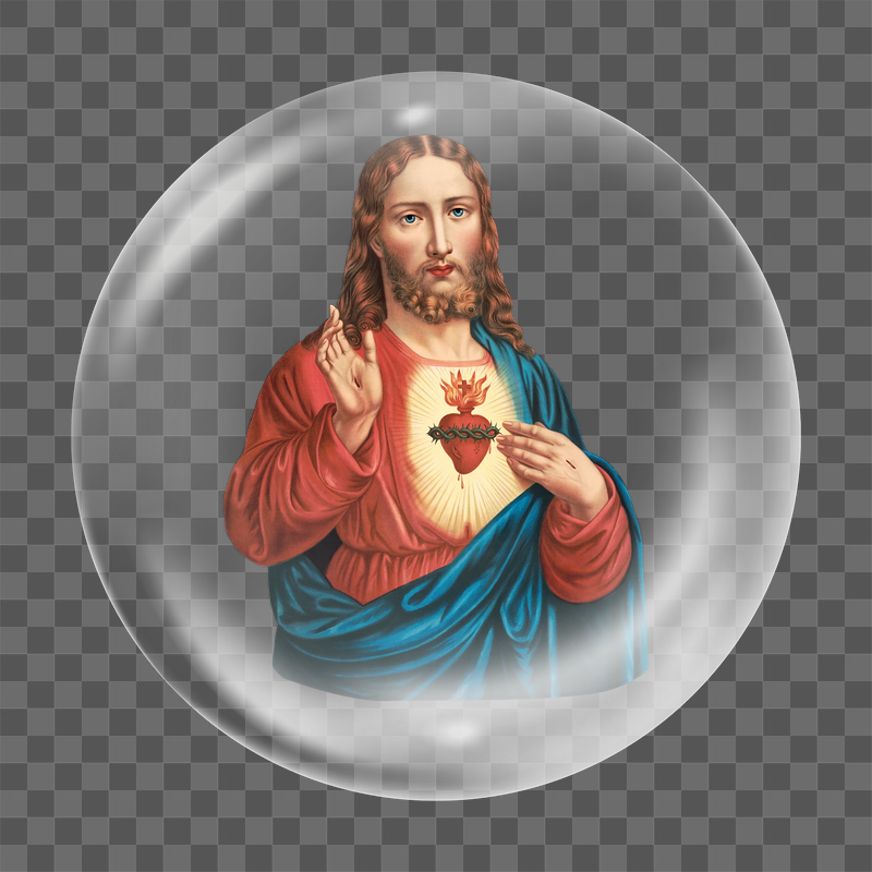 Jesus png sticker, bubble design | Free PNG - rawpixel
