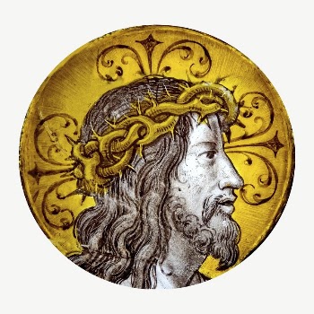 Jesus stained glass round element, | Free PSD - rawpixel