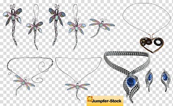 Jewellery , dragonfly and heart necklace illustration transparent background PNG clipart