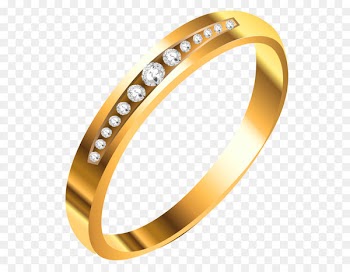 Jewellery Earring Gold - Gold Ring with Diamonds PNG Clipart 