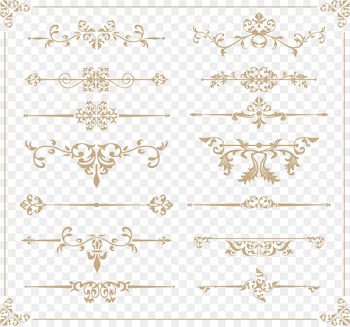 Jewellery Pattern - European flower vines dividing line 