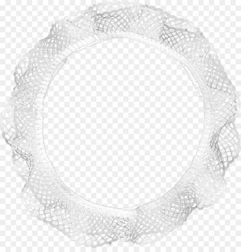 Jewellery Pearl Textile White Necklace - White circle pattern cloth 