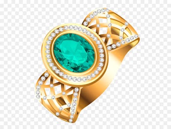 Jewellery Ring Gemstone Clip art - Golden Ring with Diamonds PNG Clipart Picture 