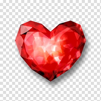 Jewerly Diamonds, red heart gemstone accessory transparent background PNG clipart