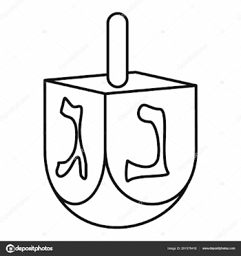 Jewish dreidel icon, outline style — Stock Vector © anatolir ...