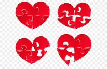 Jigsaw puzzle Heart Clip art - Puzzle Hearts PNG Clipart Picture 