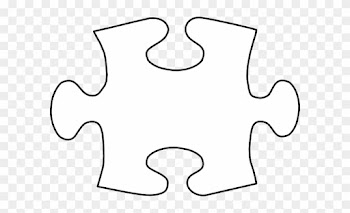 Jigsaw White Puzzle Piece Large Clip Art - Autism Puzzle Piece Vector