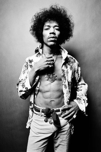 Jimi Hendrix photographed for the insert poster for the album ...