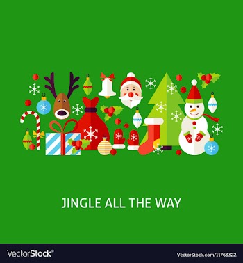  					Jingle All The Way Greeting vector image														