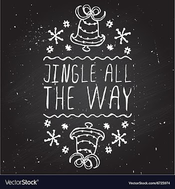 Jingle all the way - typographic element vector image