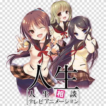 Jinsei Anime Icon, Jinsei_by_Darlephise, three girl anime characters illustration transparent background PNG clipart