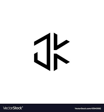 jk hexagonal logo design